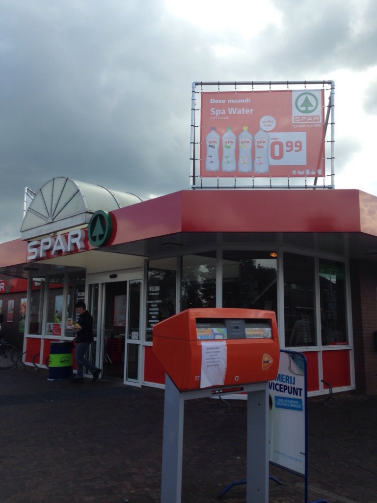 Spandoek met frame voor Spar Emmen