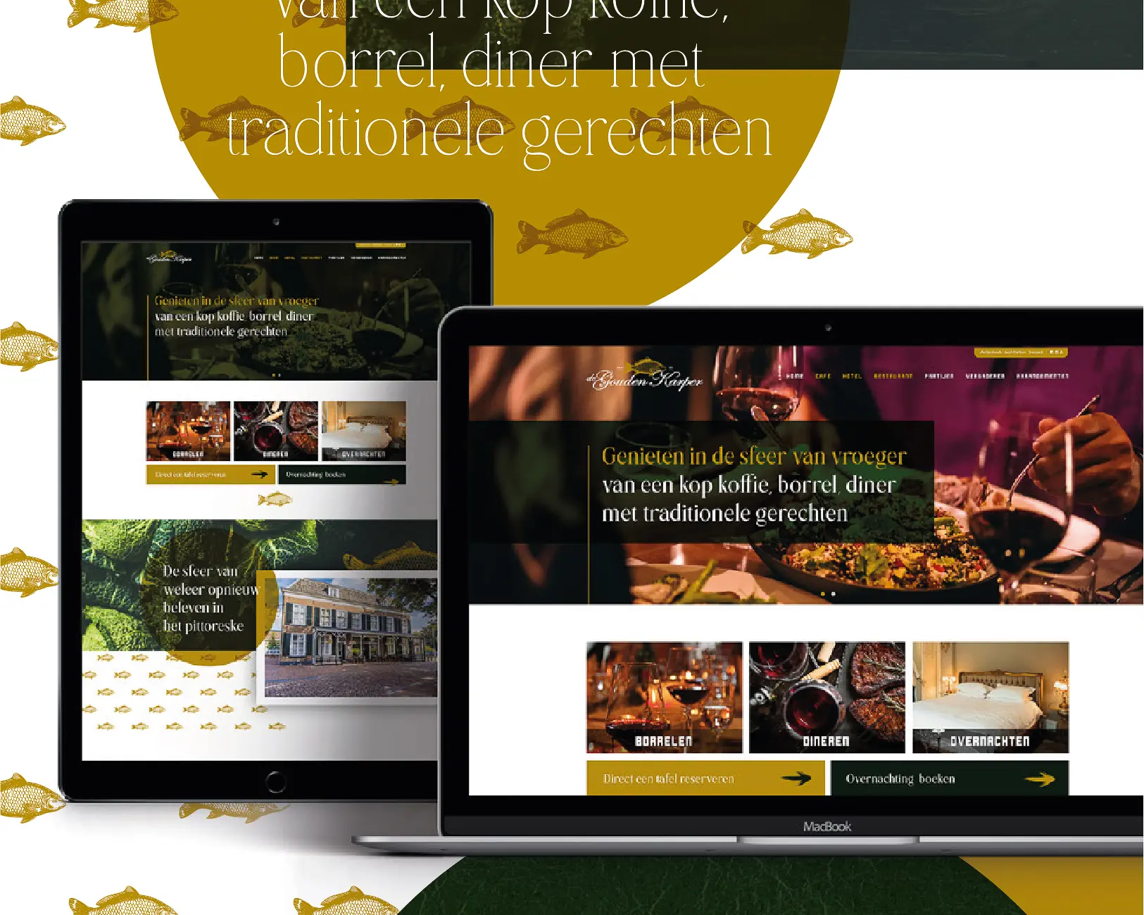 Webdesign voor De Gouden Karper door Mull2media